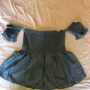 Off the shoulder crop top